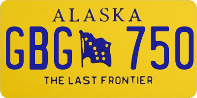 AK license plate GBG750