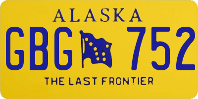 AK license plate GBG752