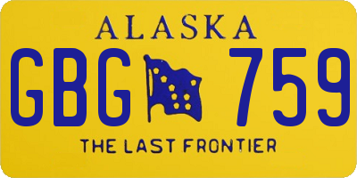 AK license plate GBG759