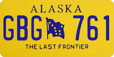 AK license plate GBG761