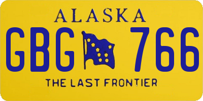 AK license plate GBG766