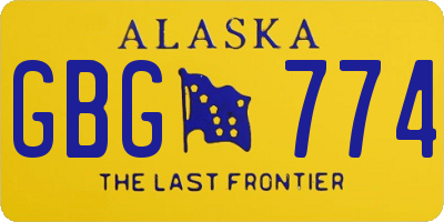 AK license plate GBG774