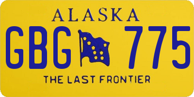 AK license plate GBG775
