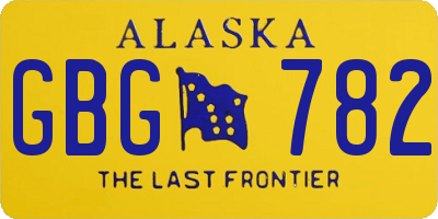 AK license plate GBG782