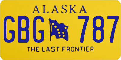 AK license plate GBG787