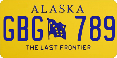 AK license plate GBG789