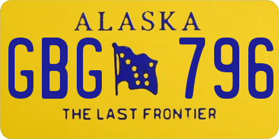 AK license plate GBG796