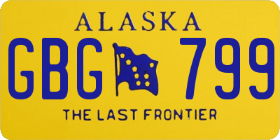 AK license plate GBG799