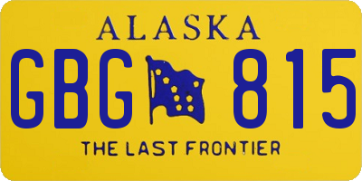 AK license plate GBG815