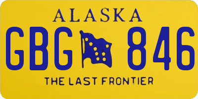 AK license plate GBG846