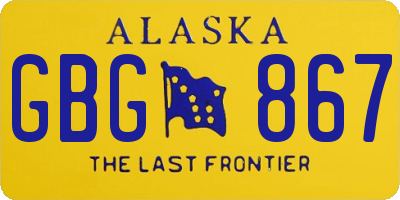 AK license plate GBG867