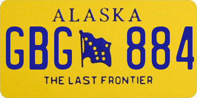 AK license plate GBG884