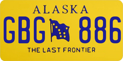 AK license plate GBG886