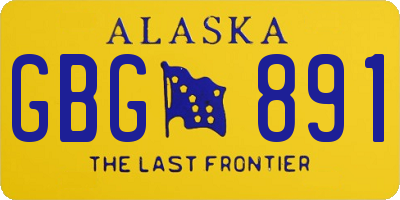 AK license plate GBG891