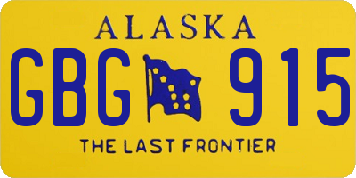 AK license plate GBG915
