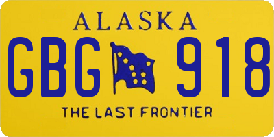 AK license plate GBG918