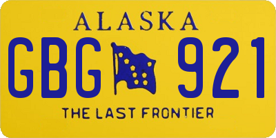AK license plate GBG921
