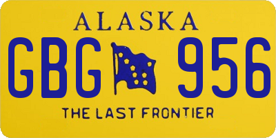 AK license plate GBG956