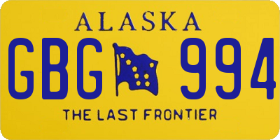 AK license plate GBG994
