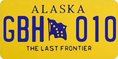 AK license plate GBH010