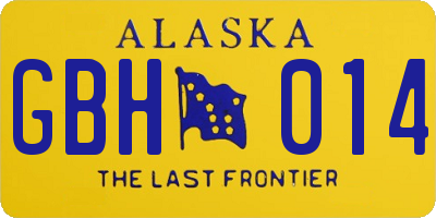 AK license plate GBH014