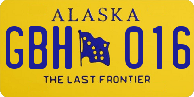 AK license plate GBH016