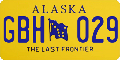 AK license plate GBH029