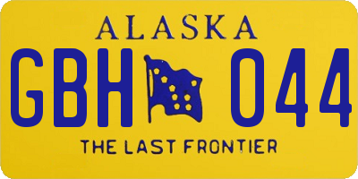 AK license plate GBH044