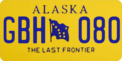 AK license plate GBH080