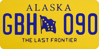AK license plate GBH090