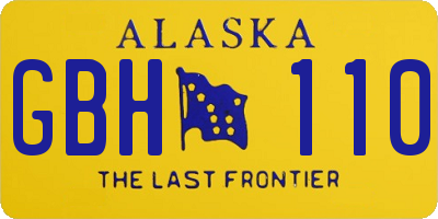 AK license plate GBH110