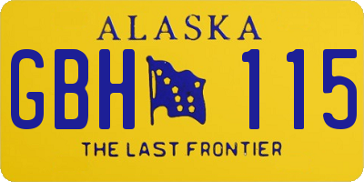 AK license plate GBH115