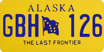 AK license plate GBH126