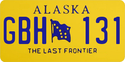 AK license plate GBH131