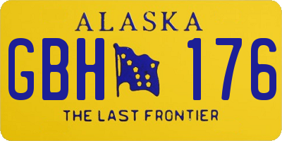 AK license plate GBH176