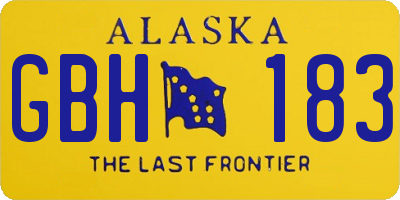 AK license plate GBH183