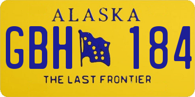 AK license plate GBH184
