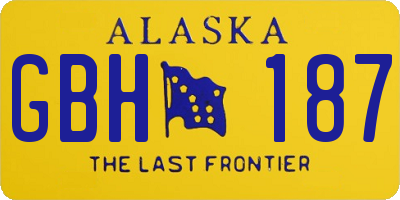 AK license plate GBH187