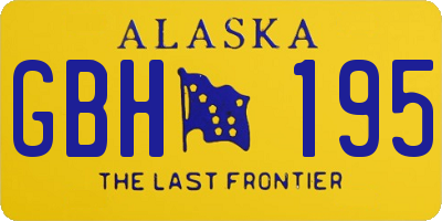 AK license plate GBH195