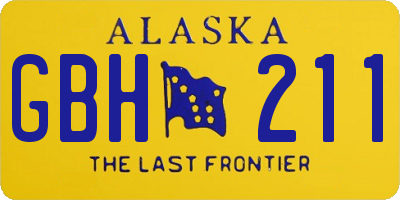 AK license plate GBH211