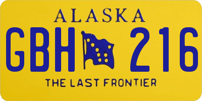 AK license plate GBH216
