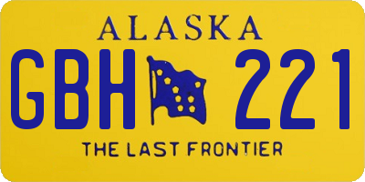 AK license plate GBH221