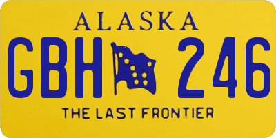 AK license plate GBH246