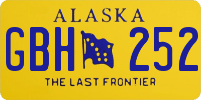 AK license plate GBH252