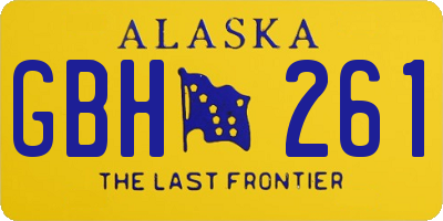 AK license plate GBH261