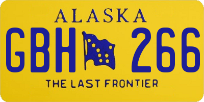 AK license plate GBH266