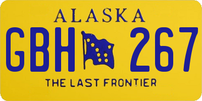AK license plate GBH267