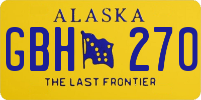 AK license plate GBH270