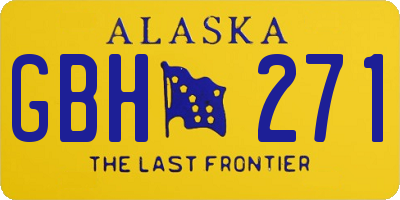 AK license plate GBH271