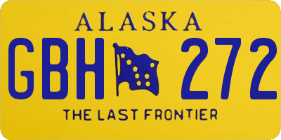 AK license plate GBH272